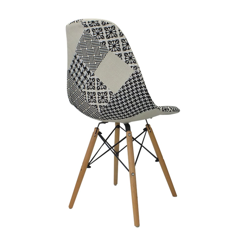 SILLA CAFETERIA EAMES TAPIZADA