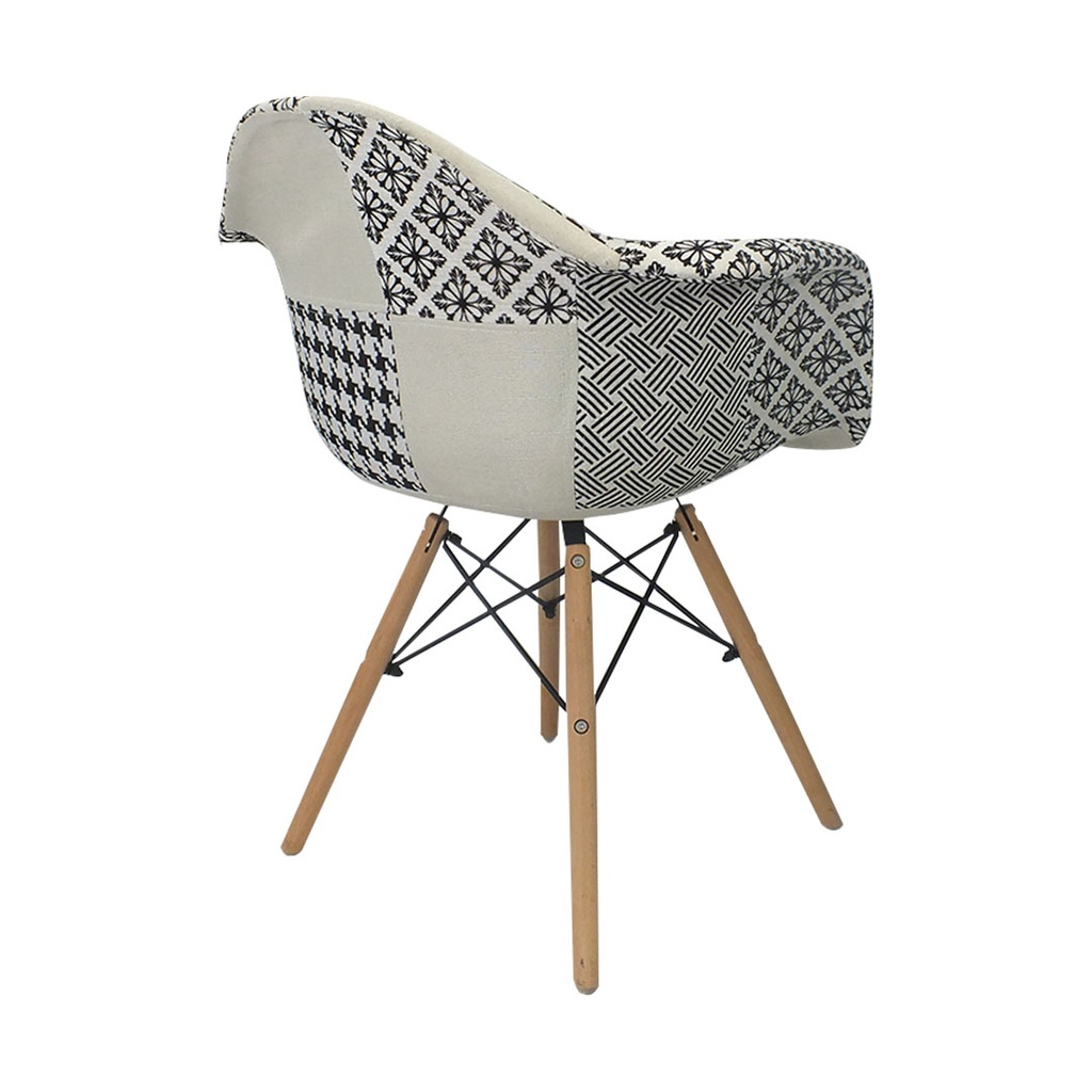 SILLA CAFETERIA EAMES TAPIZADA CON BRAZO