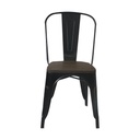 SILLA CAFETERIA TOLIX, ASIENTO DE MADERA