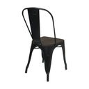 SILLA CAFETERIA TOLIX, ASIENTO DE MADERA
