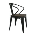 SILLA CAFETERIA TOLIX, CON BRAZOS METAL