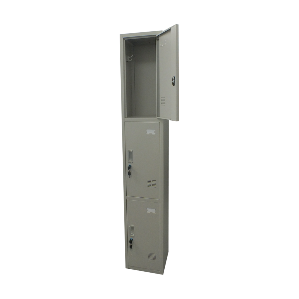 LOCKER METALICO, 3 PUERTAS 200X33X30