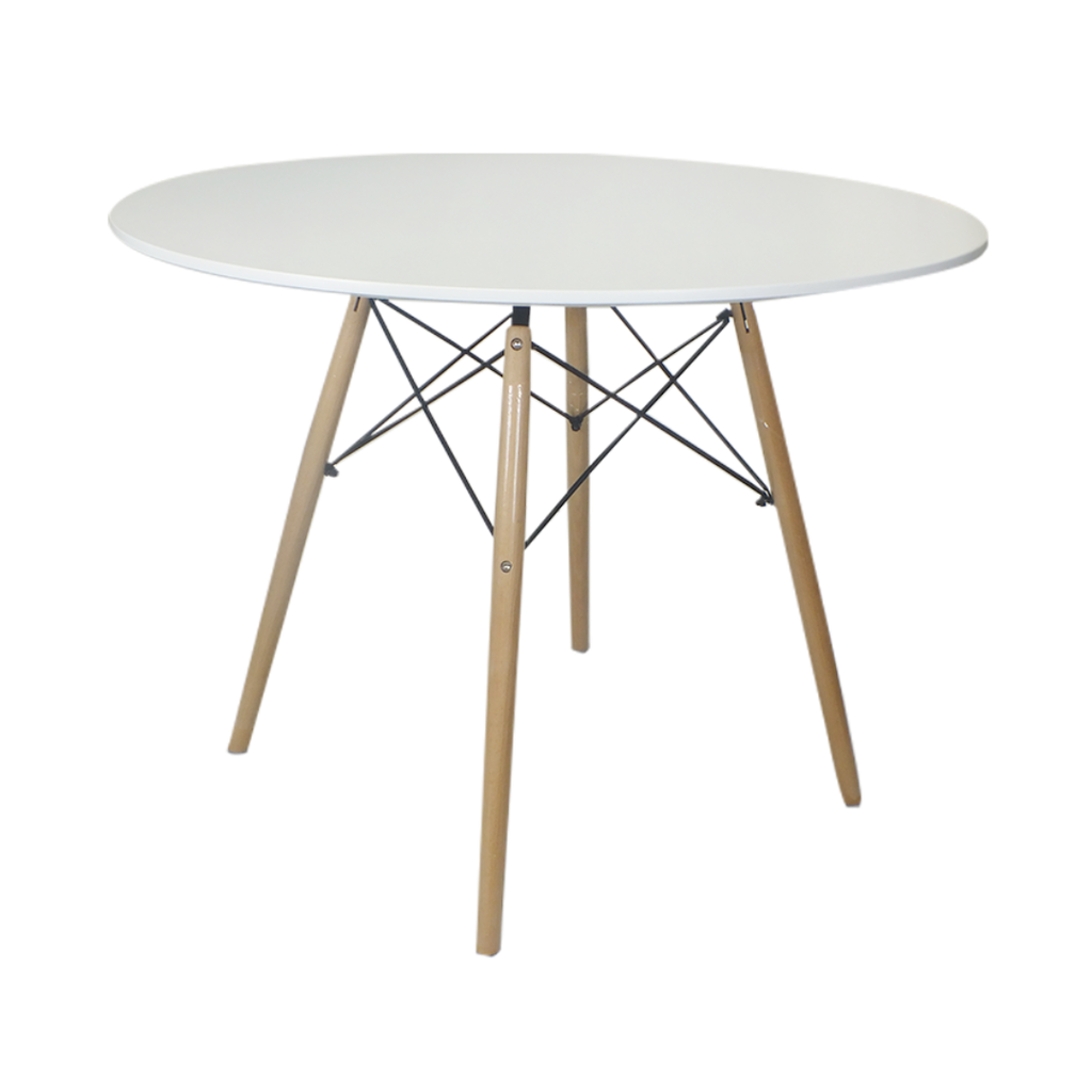 MESA CAFETERIA EAMES, REDONDA, CON DETALLE RETRO 80CM