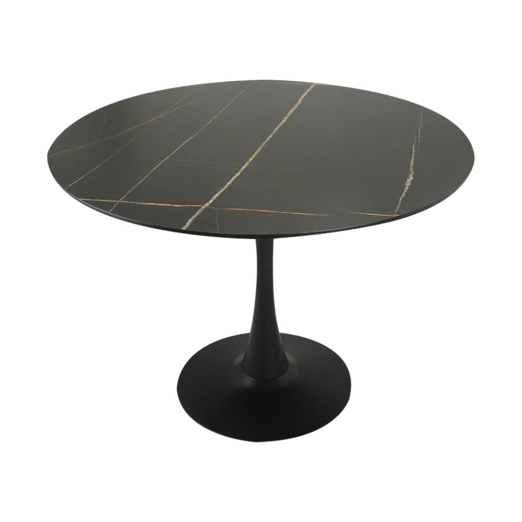 MESA CAFETERIA TULIP, REDONDA 100CM, EFECTO MARMOL