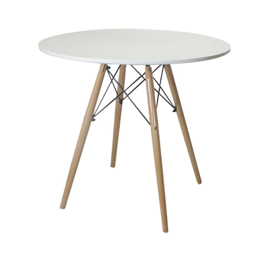 MESA INFANTIL EAMES, REDONDA, 60CM, ALTO 48CM CON DETALLE RETRO