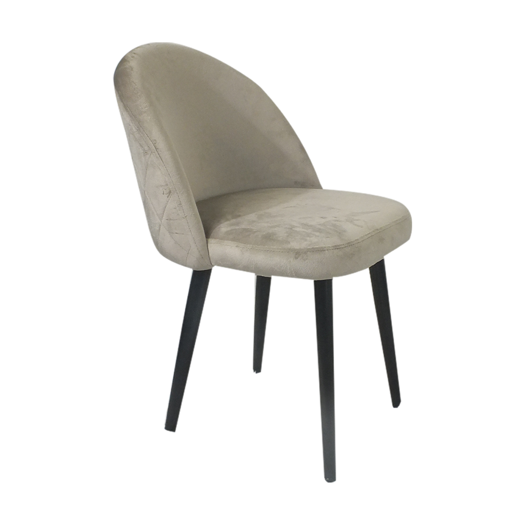 SILLA CAFETERIA CENTURY VELVET, BASE NEGRA