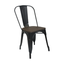 SILLA CAFETERIA TOLIX, ASIENTO DE MADERA