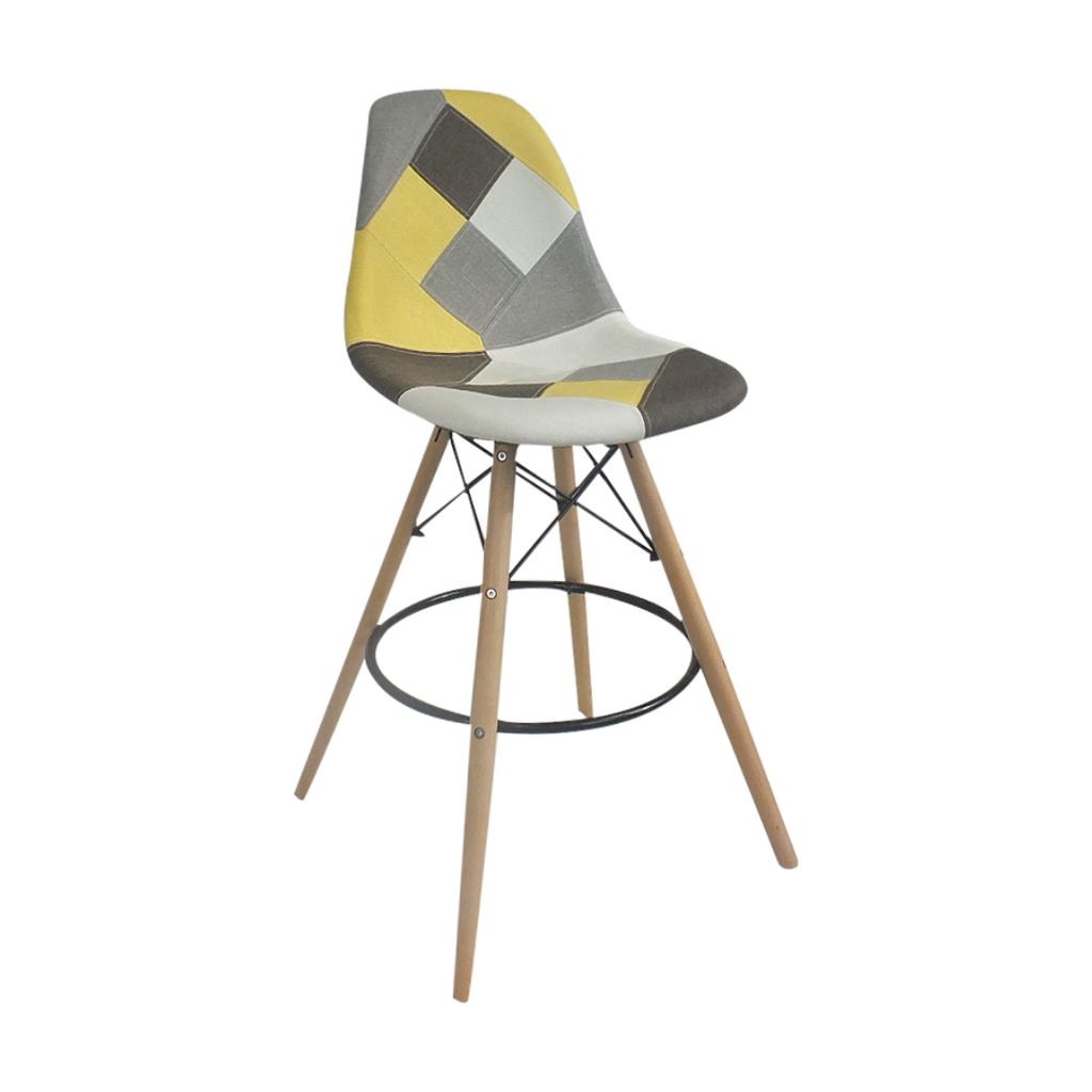 SILLA TABURETE EAMES TAPIZADA