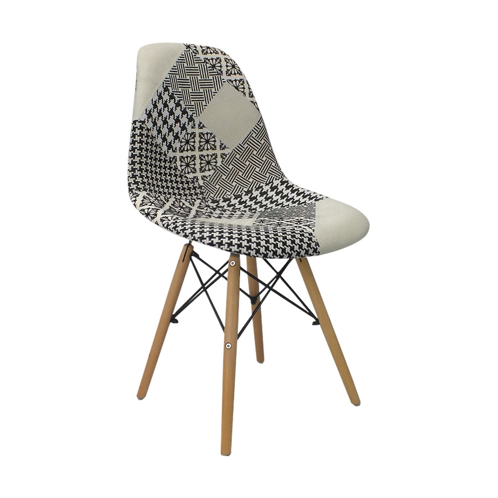 SILLA CAFETERIA EAMES TAPIZADA