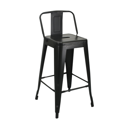 [ST0403] SILLA TABURETE TOLIX CON ESPALDAR, ASIENTO DE METAL, ALTO 78CM